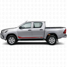 Autocollant latéral en vinyle à rayures en nid d'abeille pour Toyota Hilux 2015+_3