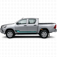 Autocollant en vinyle à rayures latérales style vintage pour Toyota Hilux 2015+_2