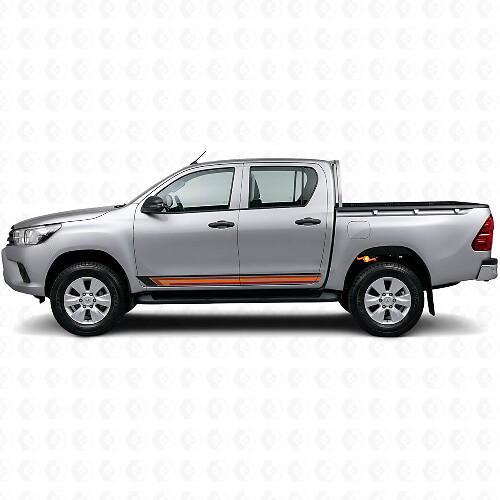 Autocollant vinyle latéral à bandes droites vintage pour Toyota Hilux 2015+