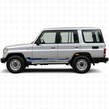 Autocollant en vinyle à rayures latérales à damier pour Toyota Land Cruiser Prado 1990-1996_2