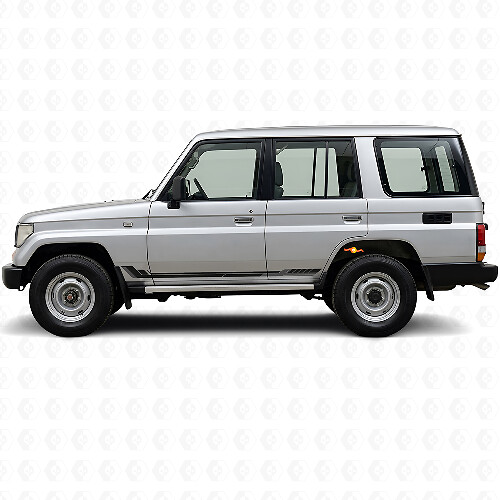 Autocollant en vinyle à bandes latérales style course pour Toyota Land Cruiser Prado 1990-1996_1