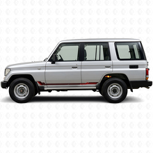Autocollant en vinyle à bandes latérales style course pour Toyota Land Cruiser Prado 1990-1996_3