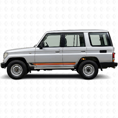 Autocollant Vinyle Latéral à Rayures Droites Vintage pour Toyota Land Cruiser Prado 1990-1996_1