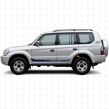 Autocollant en vinyle à bandes latérales à damier pour Toyota Land Cruiser Prado 1996-2002_2