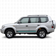 Déco latérale vinyle rayures droites vintage pour Toyota Land Cruiser Prado 1996-2002_2