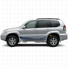 Autocollant en vinyle à rayures latérales à damier pour Toyota Land Cruiser Prado 2002-2009_2