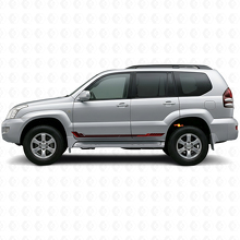 Autocollant vinyle bandes latérales style course pour Toyota Land Cruiser Prado 2002-2009_3
