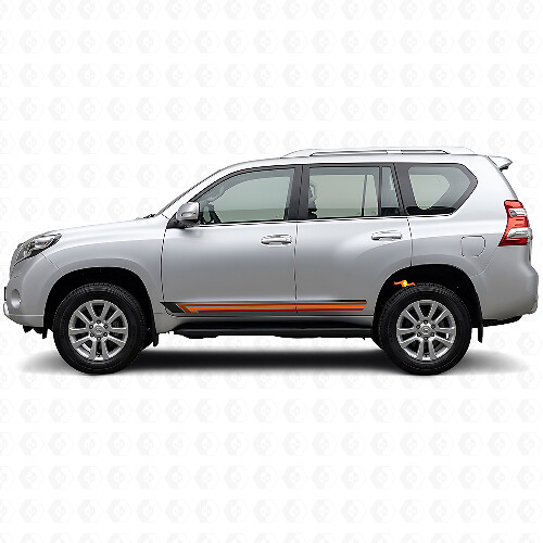 Autocollant latéral vinyle à rayures droites vintage pour Toyota Land Cruiser Prado 2009-2023_1
