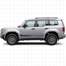 Autocollant en vinyle à rayures latérales à damier pour Toyota Land Cruiser Prado 2023+_2