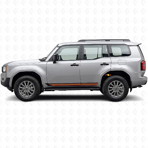 Autocollant vinyle latéral à rayures droites vintage pour Toyota Land Cruiser Prado 2023+_1