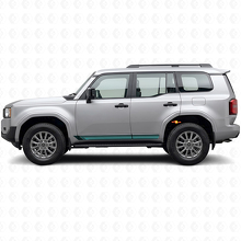 Autocollant vinyle latéral à rayures droites vintage pour Toyota Land Cruiser Prado 2023+_2
