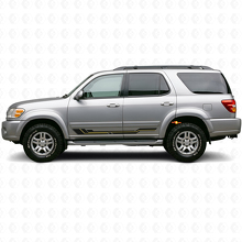 Autocollant en vinyle à bandes courbes pour bas de caisse Toyota Sequoia 2000-2007_2