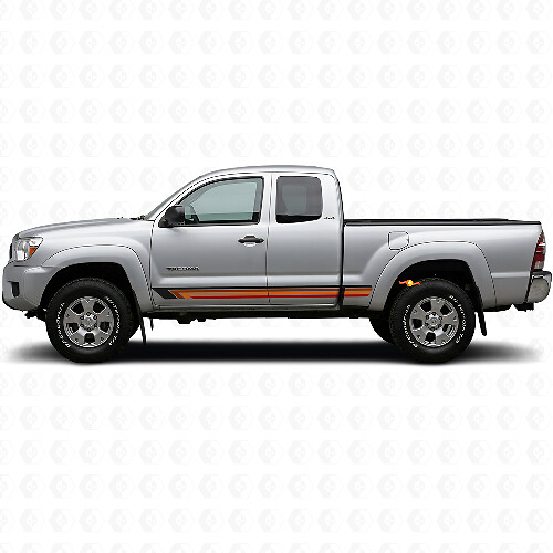 Autocollant vinyle latéral à rayures droites vintage pour Toyota Tacoma 2004-2015_1