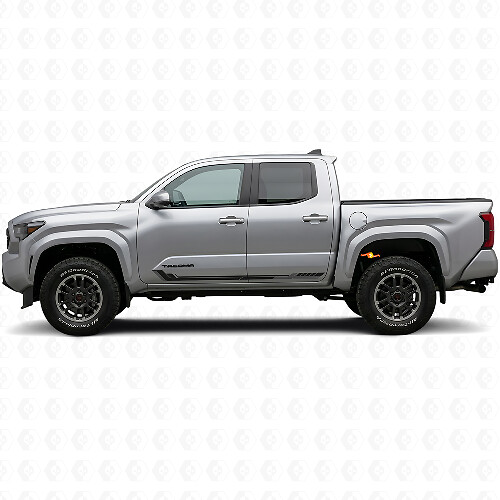 Autocollant en vinyle de style course à bandes latérales pour Toyota Tacoma 2023+_1