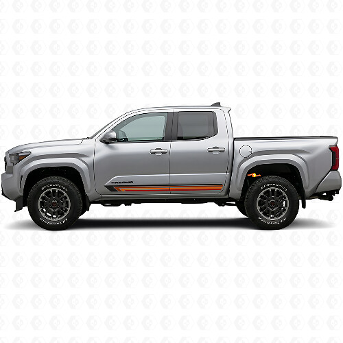 Autocollant latéral en vinyle à rayures droites vintage pour Toyota Tacoma 2023+_1