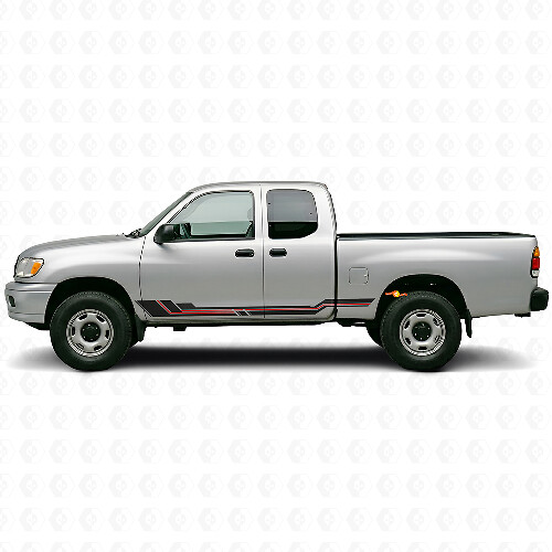 Autocollant vinyle de bas de caisse à bandes courbes pour Toyota Tundra 1999-2006_1