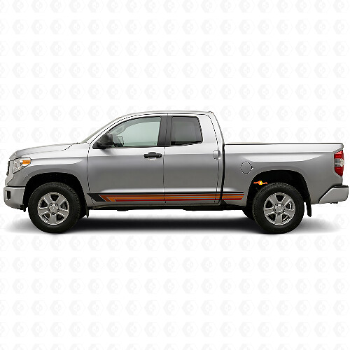 Autocollant vinyle latéral à rayures droites vintage pour Toyota Tundra 2007-2021_1
