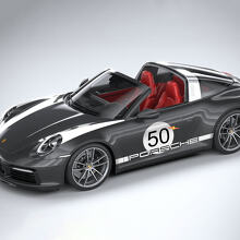 Décalque en vinyle à bandes latérales Style Héritage pour Porsche 911 Targa 4S_2
