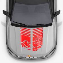 Autocollant Vinyle Bandes Capot Style Montagne pour Jeep Compass 2026 3