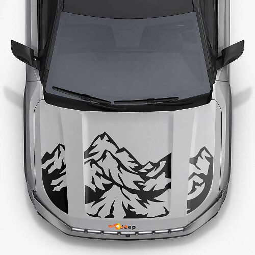 Autocollant en vinyle à triples rayures Mountain Style pour capot Jeep Compass 2026