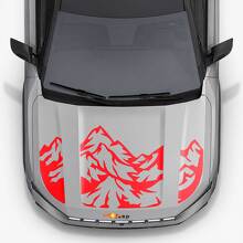 Autocollant en vinyle à triples rayures Mountain Style pour capot Jeep Compass 2026 2