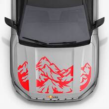 Autocollant en vinyle à triples rayures Mountain Style pour capot Jeep Compass 2026_2