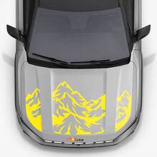 Autocollant en vinyle à triples rayures Mountain Style pour capot Jeep Compass 2026 3
