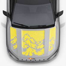 Autocollants en vinyle de style topographique de montagne pour capot Jeep Compass 2026 3