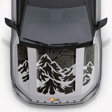 Autocollants en vinyle de style topographique de montagne pour capot Jeep Compass 2026_4