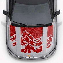 Autocollants en vinyle de style topographique de montagne pour capot Jeep Compass 2026_5