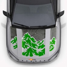 Autocollants en vinyle de style topographique de montagne pour capot Jeep Compass 2026_6