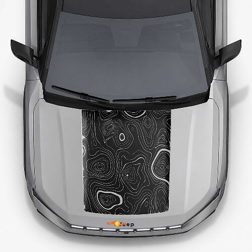 Autocollant vinyle capot style topographique pour Jeep Compass 2026