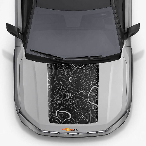 Autocollant vinyle capot style topographique pour Jeep Compass 2026