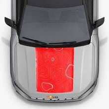 Autocollant vinyle capot style topographique pour Jeep Compass 2026 3