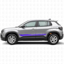 Autocollant en vinyle à bandes latérales incurvées à damier pour Jeep Avenger 2023+_2