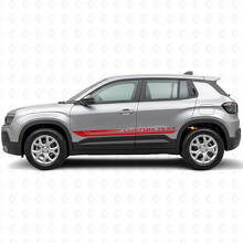 Autocollant en vinyle à bandes latérales incurvées à damier pour Jeep Avenger 2023+_3