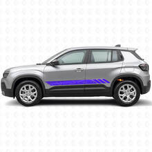 Autocollant latéral en vinyle à rayures style topographique pour Jeep Avenger 2023+_2