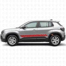 Autocollant latéral en vinyle à rayures style topographique pour Jeep Avenger 2023+_3