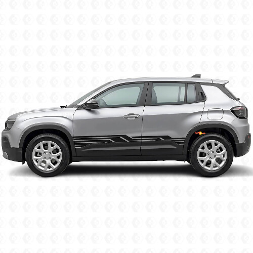 Autocollant latéral en vinyle à rayures entrelacées pour Jeep Avenger 2023+_1