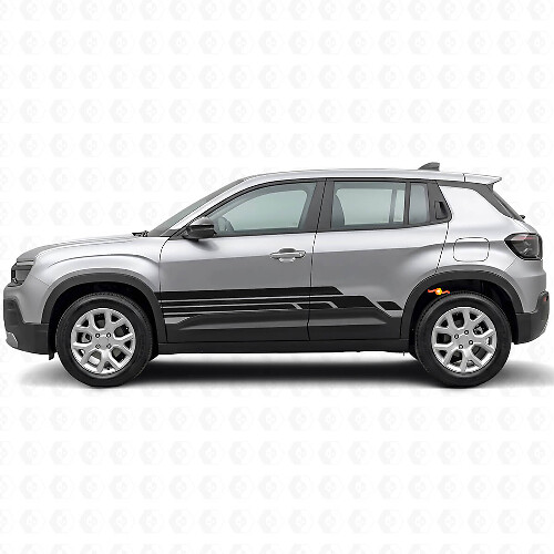 Kit de décalcomanies latérales à bandes courbes pour Jeep Avenger 2023+_1