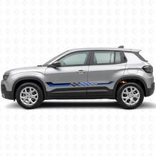 Autocollant en vinyle à rayures latérales à carreaux pour Jeep Avenger 2023+_2