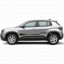 Autocollant en vinyle à rayures courbées pour bas de caisse Jeep Avenger 2023+_2