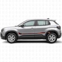 Autocollant en vinyle à bandes latérales style course pour Jeep Avenger 2023+_3