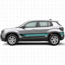 Autocollant latéral en vinyle à rayures droites vintage pour Jeep Avenger 2023+_2