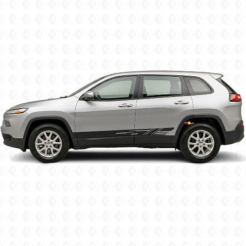 Kit d'autocollants en vinyle à bandes latérales décorées pour Jeep Cherokee KL 2013-2023_1