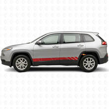 Autocollant latéral en vinyle à rayures de style topographique pour Jeep Cherokee KL 2013-2023_3
