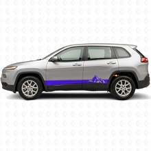 Kit de décalcomanies latérales en vinyle style montagnes pour Jeep Cherokee KL 2013-2023_2