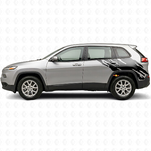 Autocollant vinyle graphique éclaboussures de boue latéral arrière pour Jeep Cherokee KL 2013-2023
