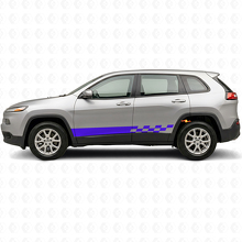 Autocollant vinyle latéral à rayures à damier pour Jeep Cherokee KL 2013-2023_2