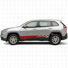Autocollant vinyle latéral à rayures à damier pour Jeep Cherokee KL 2013-2023_3
